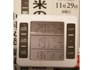 ケージ温度と室温